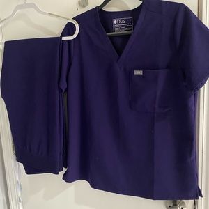 Figs scrubs purple jam scrub set